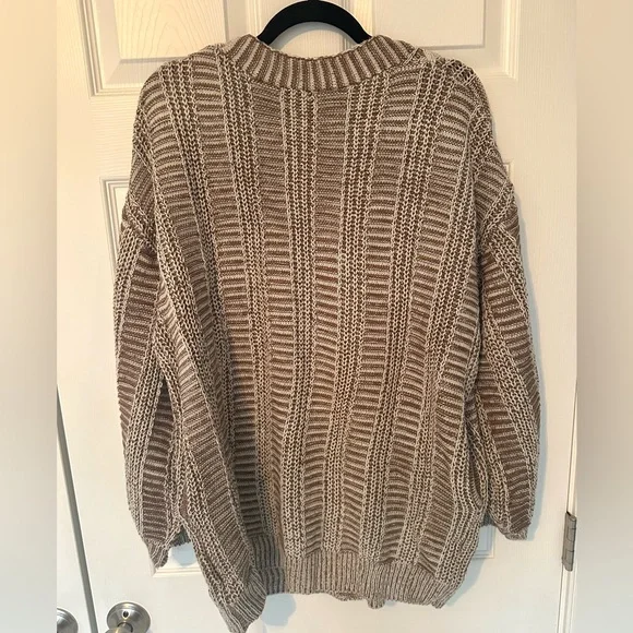 CUPSHE Brown Cable Knit Cardigan - Picture 3 of 5